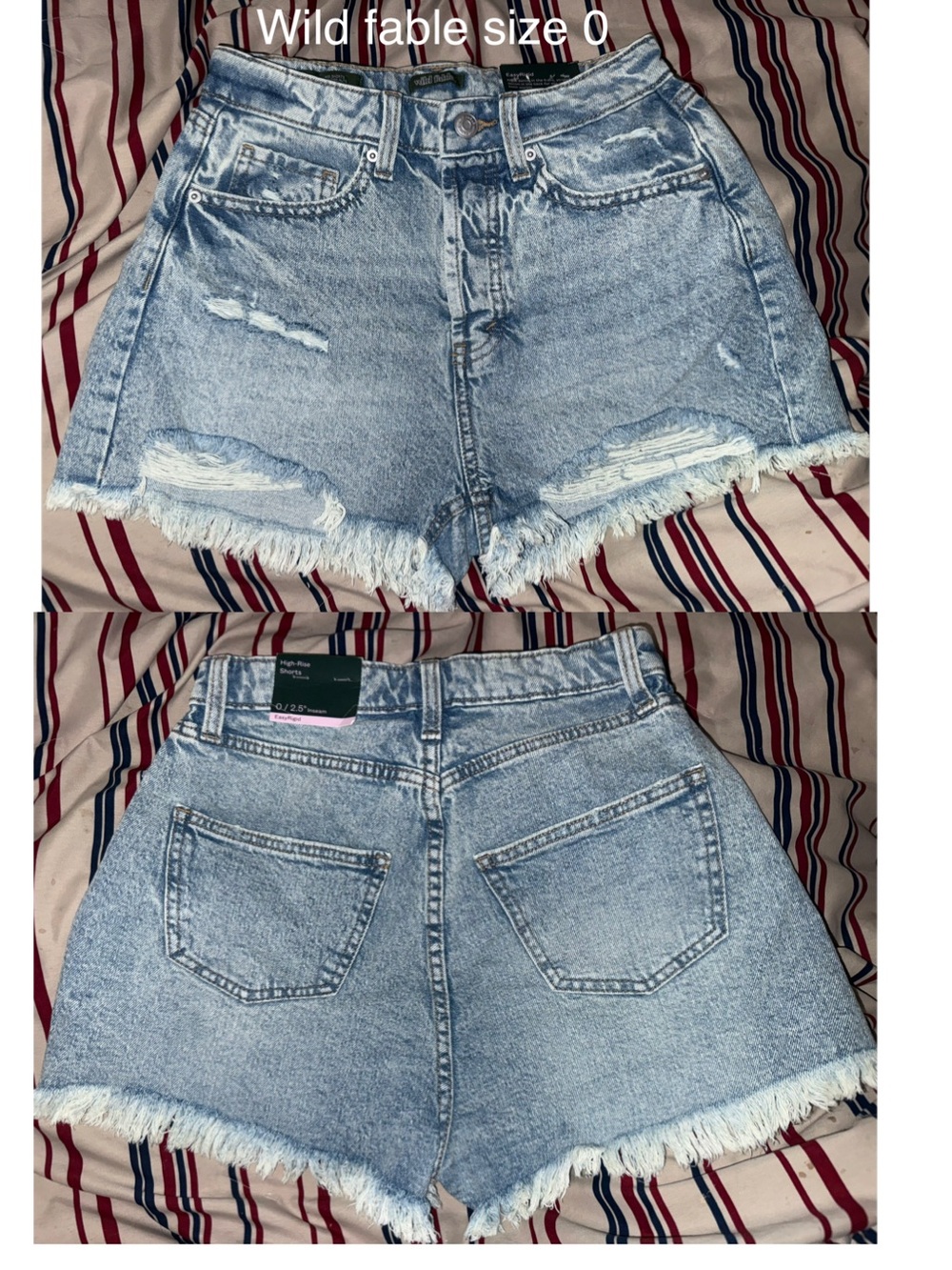 wild fable light wash distressed denim shorts